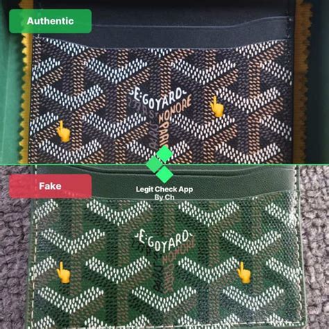 goyard cardholder fake|how to check goyard card holder.